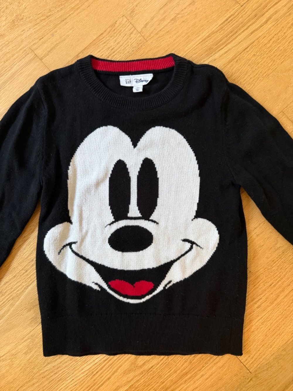 Disney Gap Mickey Mouse Black Sweater Kids Size 5 Years Toddler - Picture 3 of 4